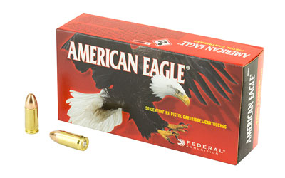 FEDERAL AE 9MM LUGER 115GR FMJ 50RD 20BX/CS - for sale