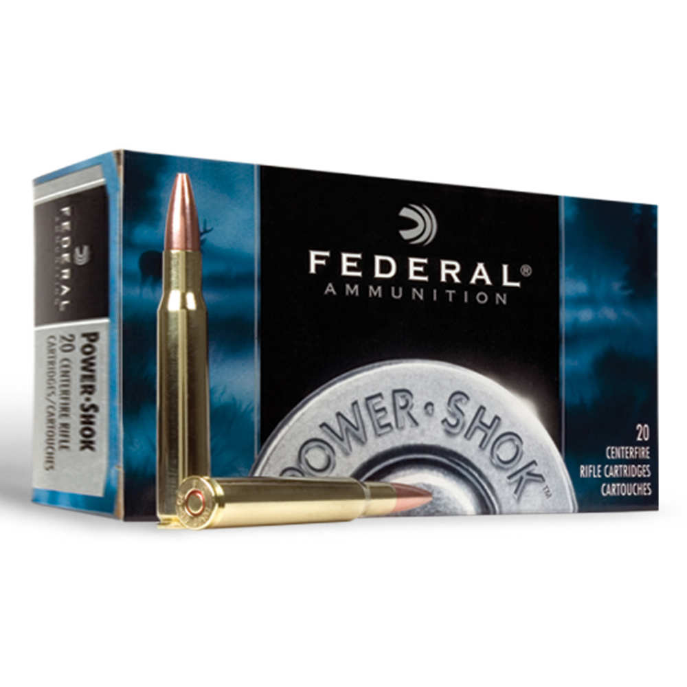 FEDERAL POWER-SHOK 22-250 REM 55GR SP 20RD 10BX/CS - for sale