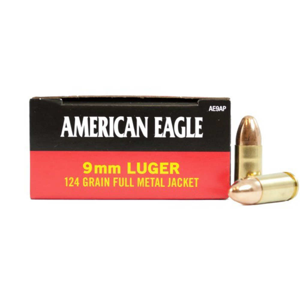 FED AM EAGLE 9MM 124GR FMJ 50/1000 - for sale