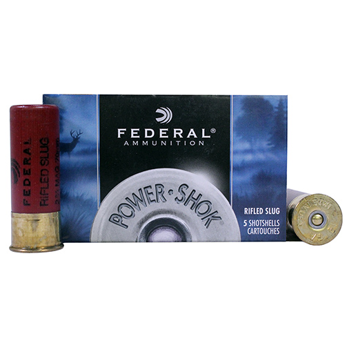 FED PWRSHK 12GA 2.75 MG RFL SG 5/250 - for sale