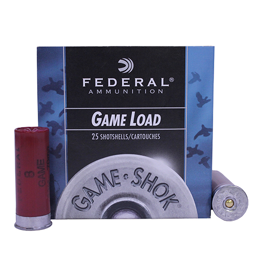 FED GAME LOAD 12GA 2 3/4" #8 25/250 - for sale