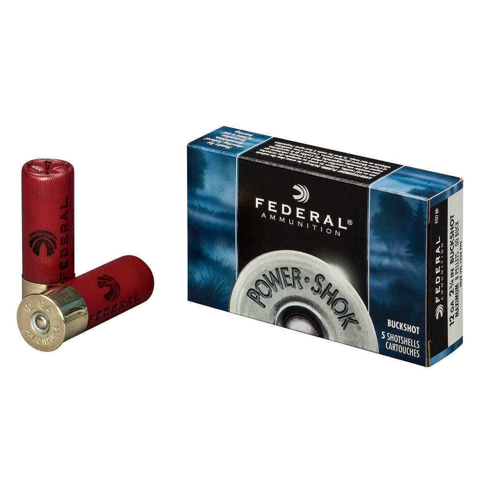 FEDERAL 12GA 2.75" 00 BUCK 9 PELLETS 5RD 50BX/CS - for sale