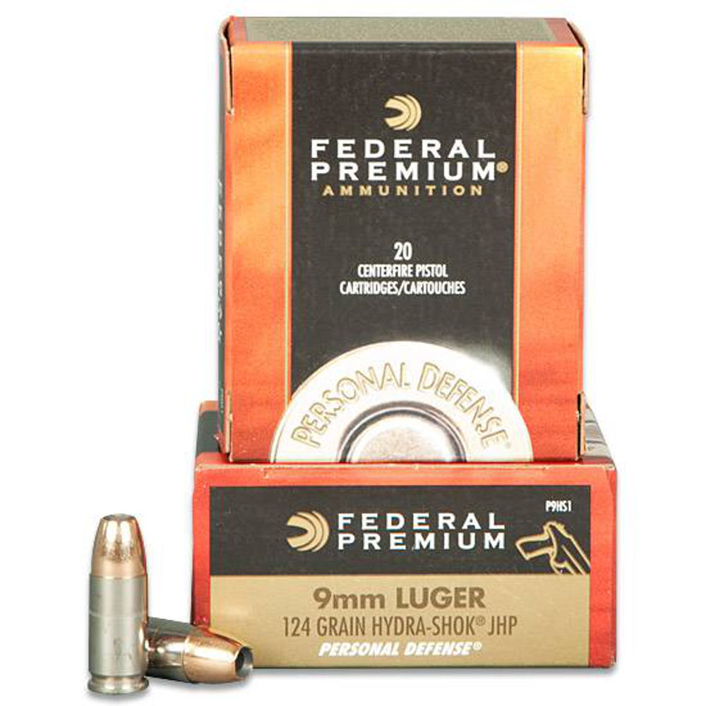 FED HYDRA-SHOK 9MM 124GR HP 20/500 - for sale