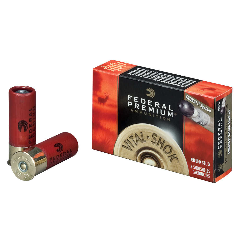 FED PRM 12GA 2.75" RIFLED SLUG 5/250 - for sale