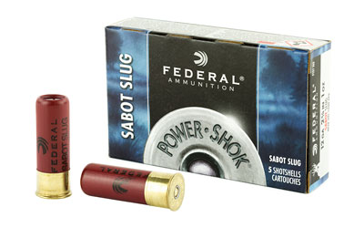 FEDERAL POWER SHOK 12GA 2.75" 1OZ SABOT 5RD 50BX/CS - for sale
