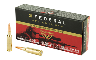 FEDERAL GOLD MEDAL 224VALK 90G SIERRA MATCH BTHP 20RD 10BX/CS - for sale