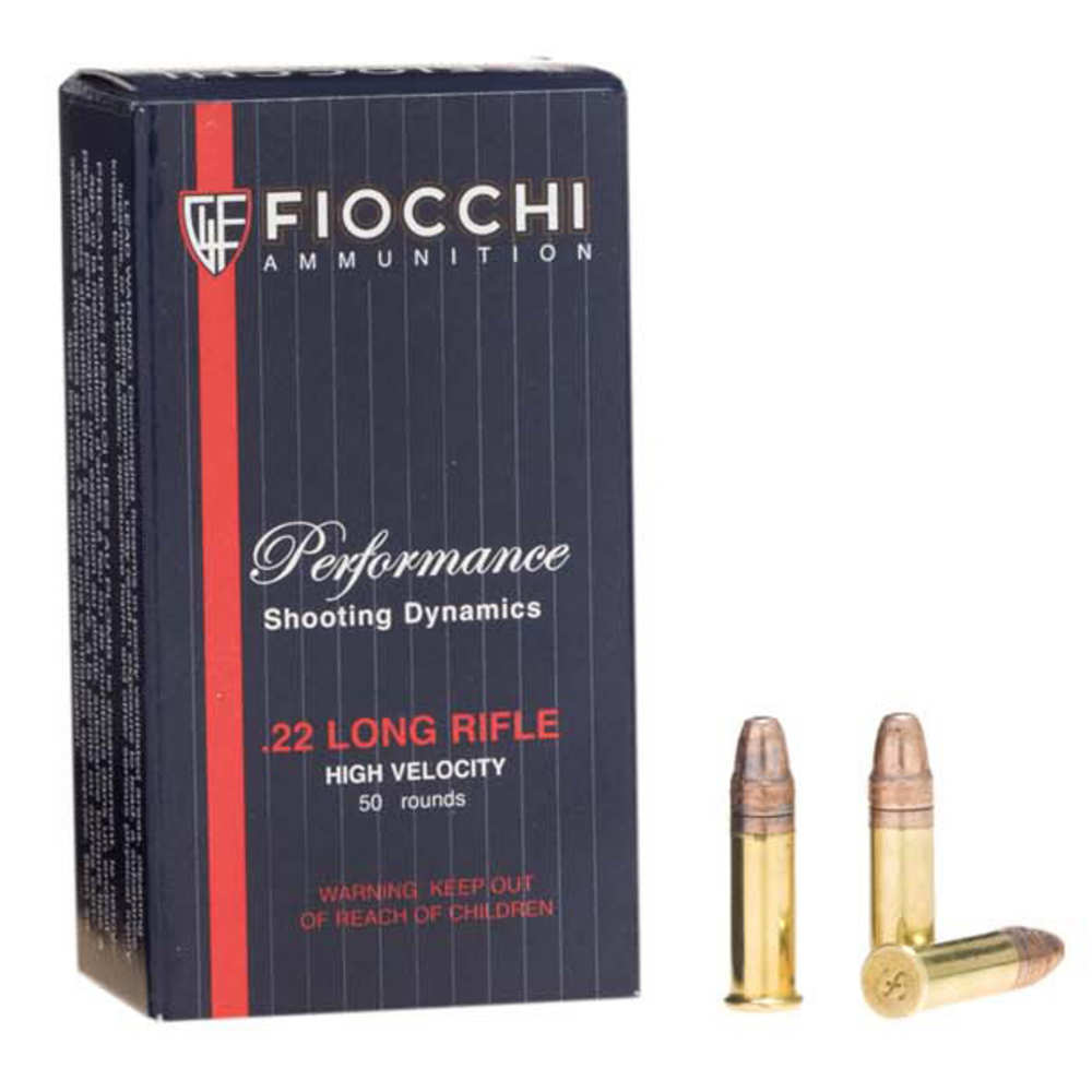 FIOCCHI 22LR 40GR JHP 1250FPS 50RD 100BX/CS - for sale