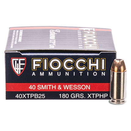 FIOCCHI 40 SW 180GR XTP-HP 25RD 20BX/CS - for sale