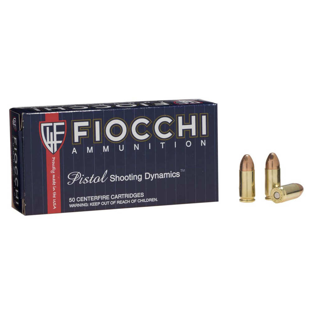 FIOCCHI 9MM LUGER 115GR FMJ 50RD 20BX/CS - for sale