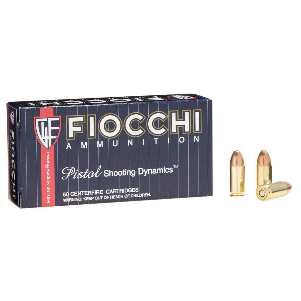 FIOCCHI 9MM LUGER 124GR FMJ 50RD 20BX/CS - for sale