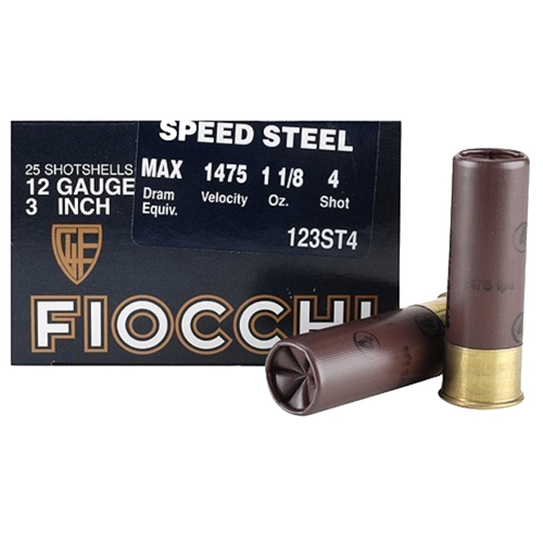 FIOCCHI 12GA #4 FLYWAY STEEL 25/250 - for sale