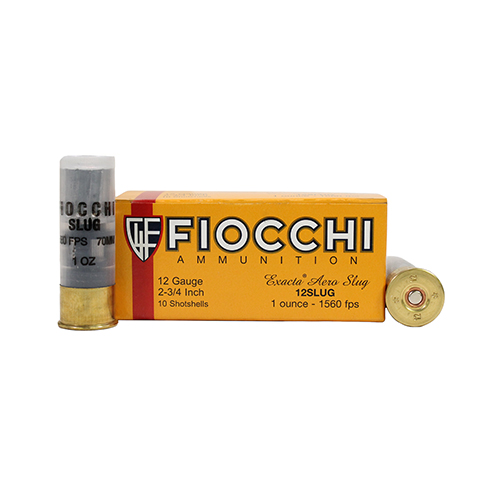 FIOCCHI 12GA AERO SLUG HV 10/250 - for sale