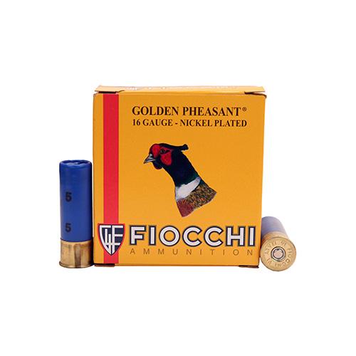 FIOCCHI GLDN PHSNT 16GA 2.75" 1310FPS 1-1/8 #5 25RD 10BX/CS - for sale