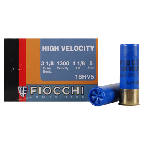 FIOCCHI 16GA 2.75" 1-1/8OZ #5 1300FPS 25RD 10BX/CS - for sale