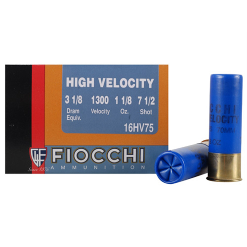 FIOCCHI 16GA 2.75" 1300FPS 1-1/8OZ #7.5 25RD 10BX/CS - for sale