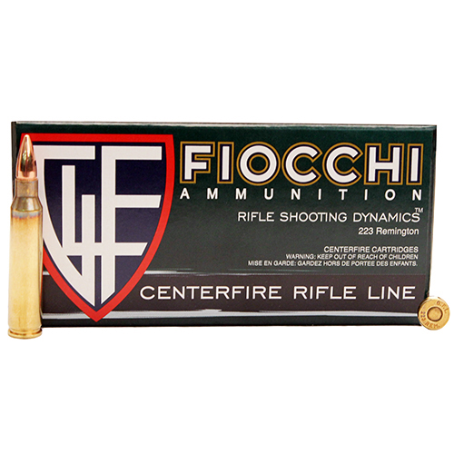 FIOCCHI 223REM 55GR FMJBT 50/1000 - for sale