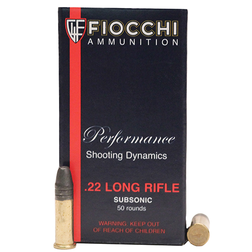 FIOCCHI 22LR 40GR HP SUBSONIC 1060 FPS 50RD 100BX/CS - for sale