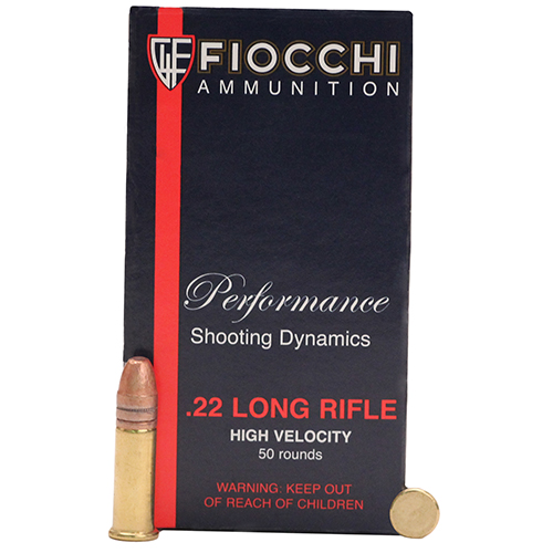 FIOCCHI 22LR 40GR JHP 1250FPS 50RD 100BX/CS - for sale