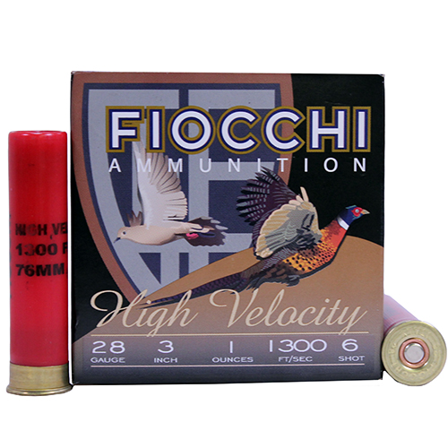 FIOCCHI 28GA 3" 1300FPS 1OZ #6 25RD 10BX/CS - for sale