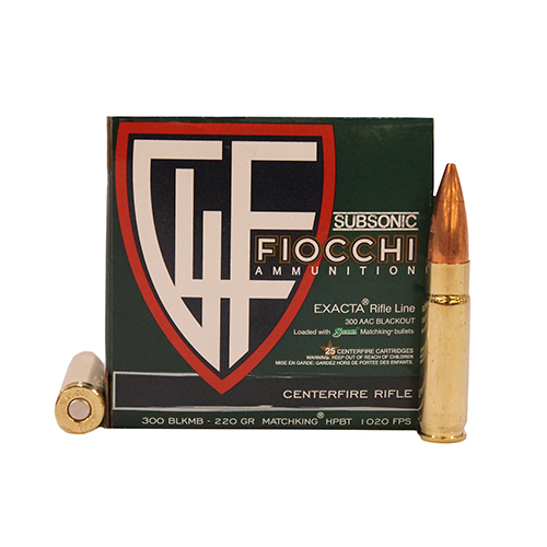 FIOCCHI 300 BLACKOUT 220GR HPBT 25RD 20BX/CS - for sale