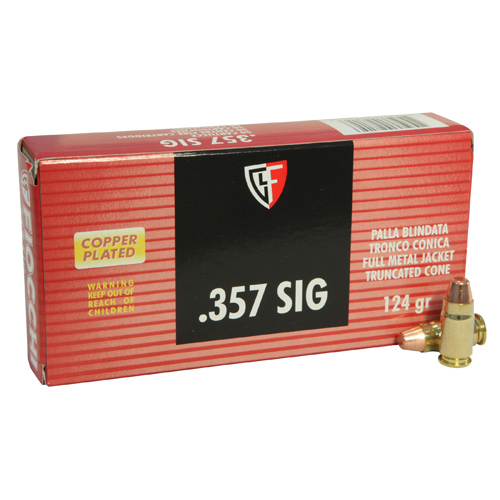 FIOCCHI 357 SIG 124GR FMJ 50RD 20BX/CS - for sale