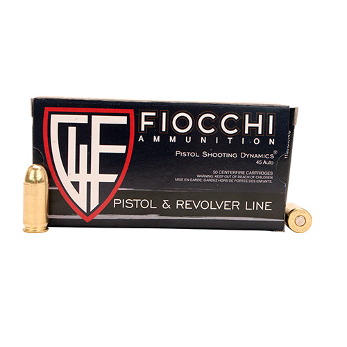 FIOCCHI 45 ACP 230GR FMJ 50RD 10BX/CS - for sale