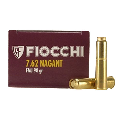 FIOCCHI 7.62 NAGANT 98GR FMJ 50RD 20BX/CS - for sale