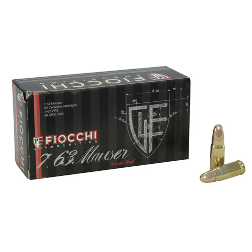 FIOCCHI 7.63 MAUSER 88GR FMJ 50RD 20BX/CS - for sale