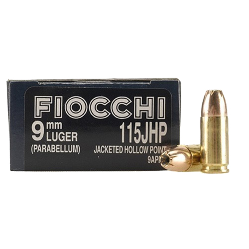 FIOCCHI 9MM LUGER 115GR JHP 50RD 20BX/CS - for sale