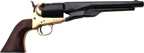 TRADITIONS BP REVOLVER 1860 COLT ARMY .44 CAL 8" BRASS/WAL - for sale