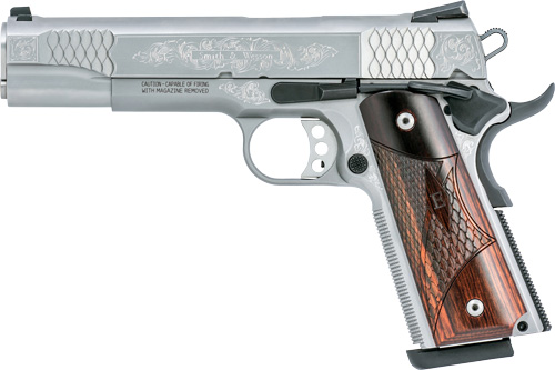 S&W 1911 45ACP 5" STS 8RD FS ENGRVD - for sale