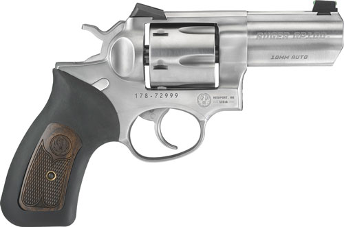 RUGER GP100 WC 10MM 3" STS 6RD NOVAK - for sale