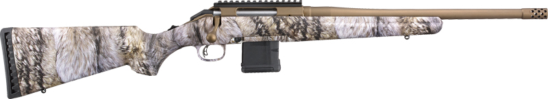 RUGER AMERICAN .204 16.13" BURNT BRONZE ACTION YOTE CAMO - for sale