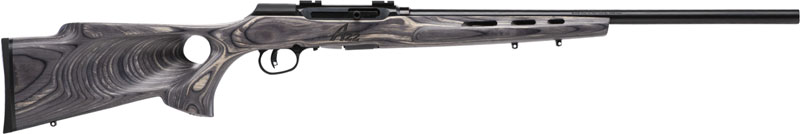 SAVAGE A22 .22WMR HVY BBL 22" ACCU TGR BLU/GRY LAM T-HOLE - for sale