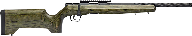SAVAGE B17 TIMBER TACTICAL 17HMR 18" BLACK/GREEN LAMINATE - for sale