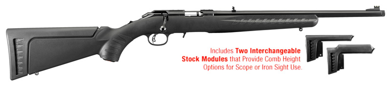 RUGER AMERICAN .22WMR  9-SHOT 18" MATTE BLACK THREAED BBL - for sale