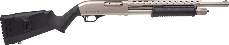 ROCK ISLAND PUMP 12GA 3" 18.5" 5RD NICKEL - for sale