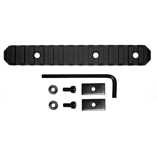 GROVTEC RAIL SECTION STOCK AR 6" 15 SLOT ALUMINUM BLACK - for sale