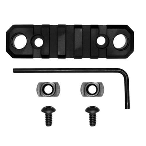 GROVTEC RAIL PUSH BUTTON BASE M-LOK 3.1" 5 SLOT ALUM BLACK - for sale