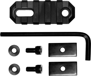 GROVTEC RAIL SECTION STOCK AR 2.2" 5 SLOT ALUMINUM BLACK - for sale