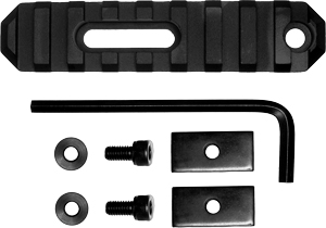 GROVTEC RAIL SECTION STOCK AR 3.8" 9 SLOT ALUMINUM BLACK - for sale