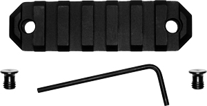 GROVTEC RAIL SECTION KEYMOD 3" 7 SLOT ALUMINUM BLACK - for sale