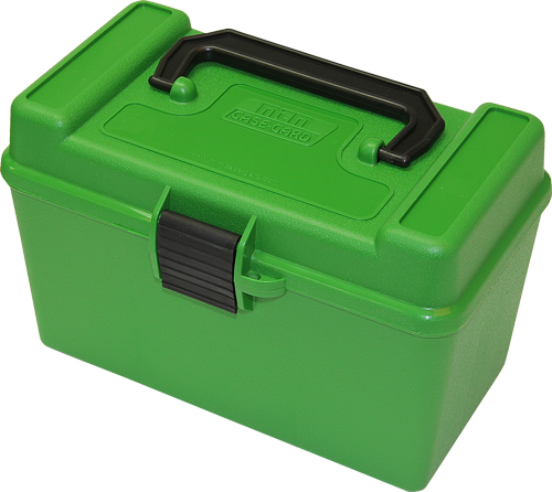 mtm case-gard - Deluxe Ammo Box - DLX XLG RIFLE AMMO CASE 50RD - GREEN for sale