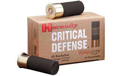 HORNADY CRITICAL DEFENSE 12GA 2.75" 00BK 8PLTS 10RD 10BX/CS - for sale