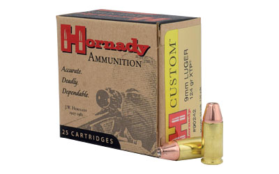 HORNADY 9MM LUGER 124GR XTP 25RD 10BX/CS - for sale