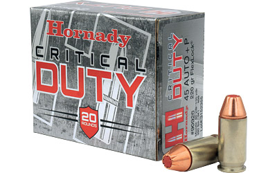 HORNADY CRITICAL DUTY 45 ACP+P 220GR FLEXLOCK 20RD 10BX/CS - for sale