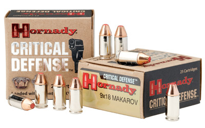 HORNADY CRITICAL DEFENSE 9X18 MAKAROV 95GR FTX 25RD 10BX/CS - for sale