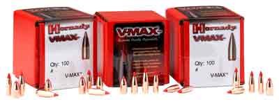Hornady - V-Max - 22 Caliber - BULLET 22 CAL 224 55GR V-MAX W/C 100/BX for sale