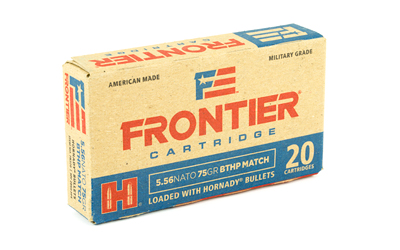 FRONTIER 5.56MM NATO 75GR BTHP MATCH 20RD 25BX/CS - for sale