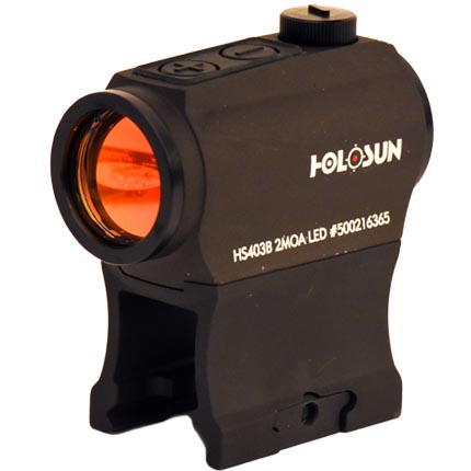 HOLOSUN 403 ENCLOSED RED 2MOA DOT PUSH BUTTON 20MM RIFLE - for sale